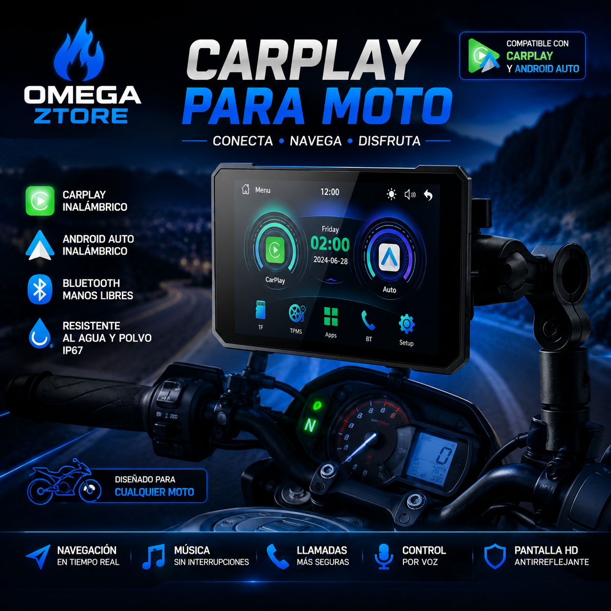 CarPlay para Moto | Navega, Conecta y Disfruta Sin Límites
